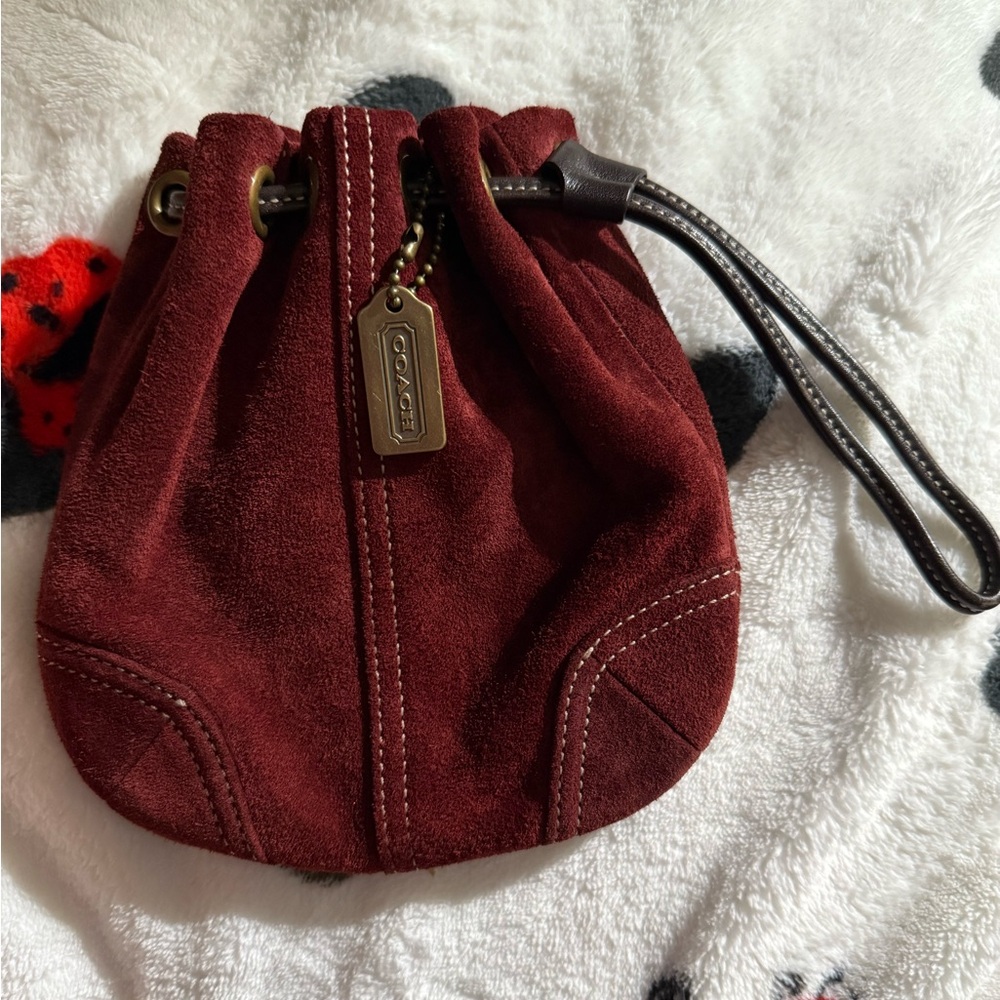 Coach suede wristlet